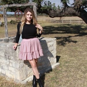 Baylie Paige Boutique Blush Flowy Skirt